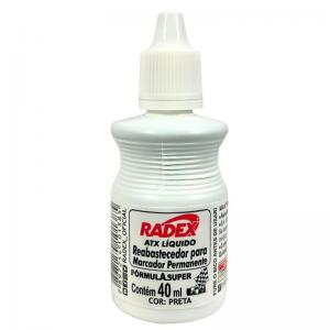 Reabastecedor Radex Marcador Permanente Preto 40Ml