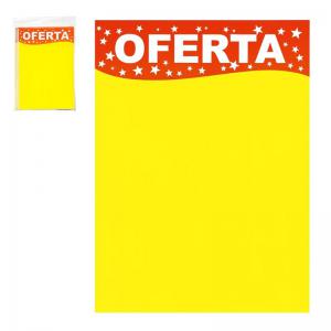 Cartaz Amarelo 21X30Cm em Papel Duplex para Ofertas Pacote com 25 Folhas