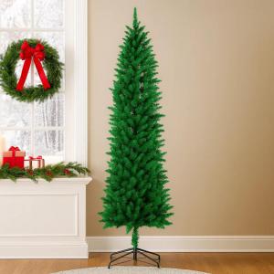 Árvore de Natal Pinheiro Slim Verde 150Cm com Pé de Ferro