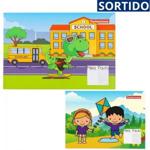 Caderno Meia Pauta Desenho Infantil Panamericana 60 Folhas
