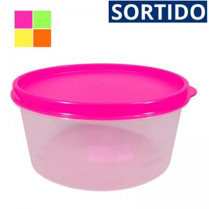 Pote Plástico Tropical 500Ml Tampas Coloridas