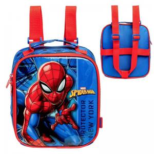 Lancheira Térmica Spider-Man Marvel Azul Vermelha 20X19X9Cm - Xeryus