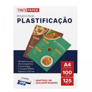 Polaseal Transparente A4 220X307Mm 125 Micras Pacote com 100 Unidades Yins