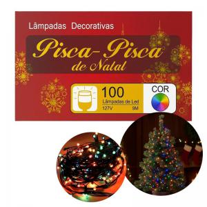 Pisca-Pisca Natal Led Colorido com Strobo 9M 127V