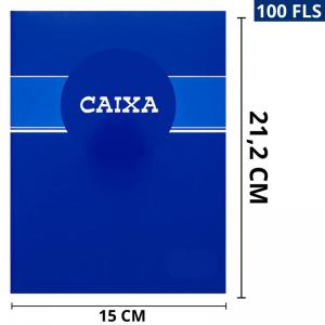 Livro Caixa Pequeno 1/4 Tilibra 100 Folhas 15X21Cm Azul para Contabilidade