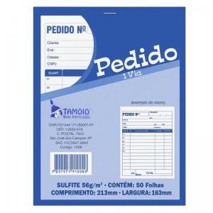 Bloco de Pedido Tamoio 1 Via 163Mm X 213Mm com 50 Folhas