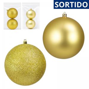 Kit de Bolas de Natal Douradas Sortidas 120Mm Decoração Festiva