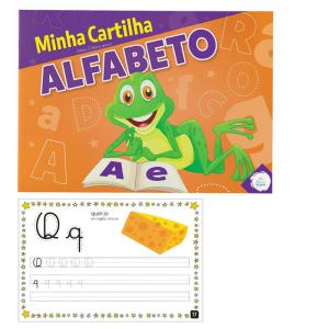 Livro Minha Cartilha Alfabeto Passo a Passo 32 Páginas Aprendizado Infantil