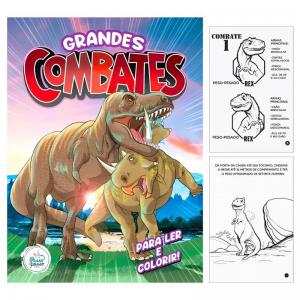 Livro de Colorir e História Grandes Combates 48 Páginas Passo a Passo