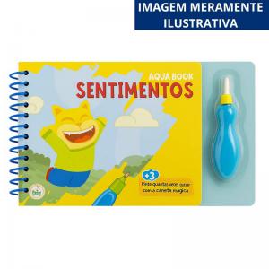 Aqua Book Sentimentos para Colorir com Caneta Mágica 10 Páginas - Infantil