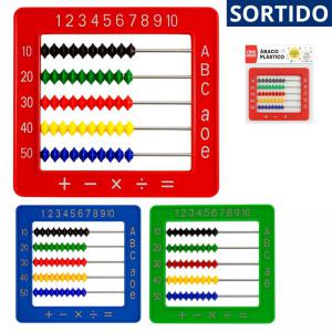 Ábaco de Plástico Solatex Fjn Colorido Educativo Infantil Aprendizado Matemático