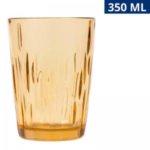 Copo de Vidro Âmbar 350Ml Linha Netuno Texturizado para Bebidas - Ke Home