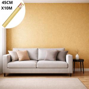 Papel Adesivo Contact Glitter Dourado 45Cm X 10M Decoração Artesanato Dac
