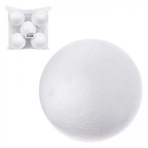 Bola de Isopor Maciça 80Mm Pacote com 5 Unidades para Artesanato e Decoração