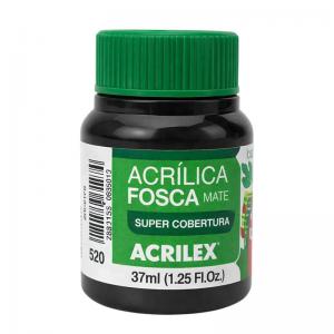 Tinta Acrílica Fosca Preto 37Ml para Artesanato e Decoração