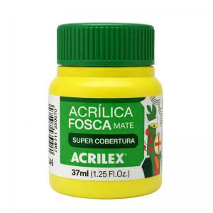 Tinta Acrílica Fosca Amarelo Limão 37Ml para Artistas e Artesanato