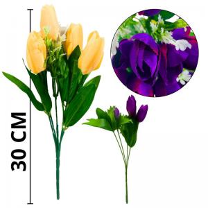 Buquê Mini Tulipa Sortidas 30Cm Decoração Romântica Presente Criativo