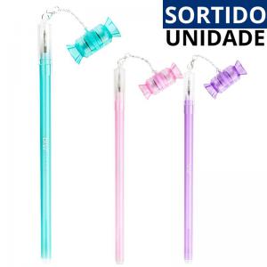 Caneta Esferográfica 0.7Mm com Carimbo Brw Divertida Cores Sortidas
