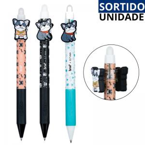 Caneta Esferográfica Gel 0.7Mm Brw Divertida Apagável Cores Sortidas