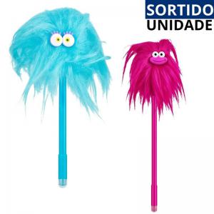 Caneta Esferográfica 0.7Mm Brw Crazy Fluffles Divertida Cores Sortidas
