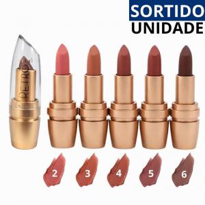 Batons Cremosos Retro Matte Vivai, Cores Sortidas, Alta Cobertura