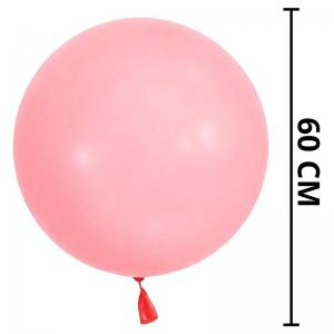 Balão Bubble Transparente Vermelho 60Cm Decoração Festas Eventos