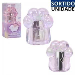 Apontador Plástico Formato Patinha Colorido Sortido - Material Escolar