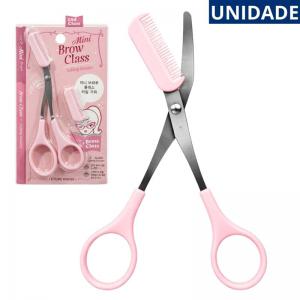 Tesoura Inox com Pente para Sobrancelhas Pequena - Beleza e Precisão