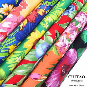 Tecido Chita Colorido 1,50M Estampado Versátil Decoração Artesanato