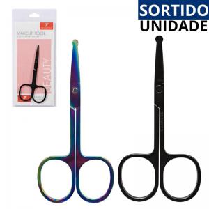 Tesoura Inox para Nariz e Bigode, Cores Sortidas, Alta Precisão