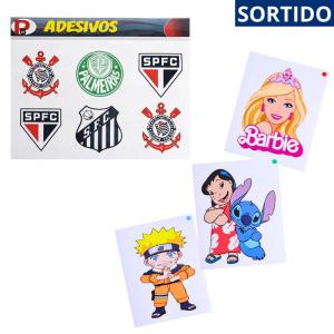 Adesivo Decorativo Times e Personagens 10X8Cm Coleção Futebol e Ficção