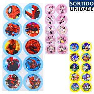 Kit Adesivo Infantil Sortido 10 Peças - Cores Vibrantes e Divertidas