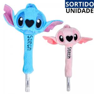 Caneta Gel 0.5 Preta com Ponteira de Pelúcia Sortida - Material Escolar Atraente