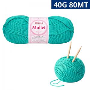 Lã Círculo Mollet Tiffany 40G 80Mt Cor 5556 para Tricô