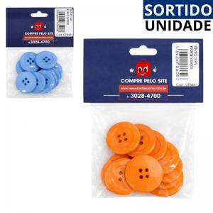 Botão Colorido Kr 4 Furos 9186/40 40Mm Pacote com 10 Unidades