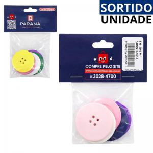 Botão Kr 4 Furos 54Mm Colorido 9186/54 Pacote com 5 Unidades