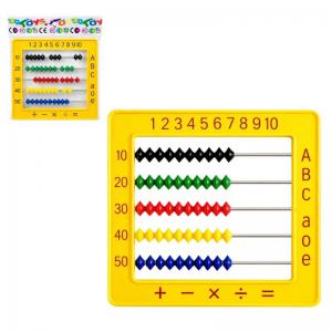 Ábaco de Plástico Colorido 5 Hastes 11X11Cm Educativo Infantil