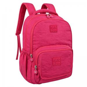 Mochila Escolar Juvenil Magenta Crinkle 44X30X13Cm Bolsos e Alças Almofadadas