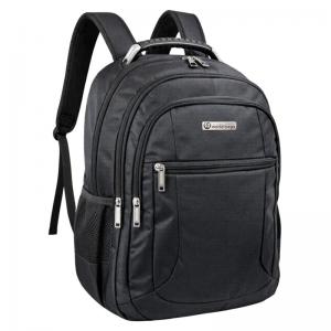 Mochila Executiva Office Steel Preta Notebook Escolar 45X30X15Cm