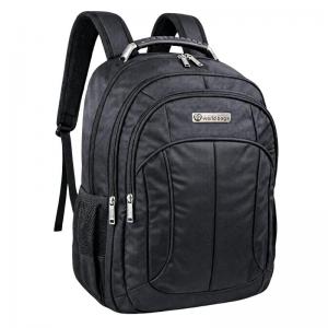 Mochila Executiva Notebook Office Steel Preto 45X30X15Cm Alças Almofadadas