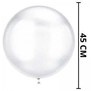 Balão Bubble Branco 45Cm Decoração Festa e Eventos Unidade