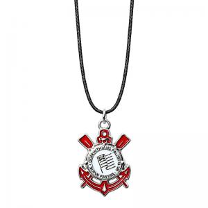 Colar Pingente Metal Corinthians Regulável Ajustável Futebol Presente Torcedor