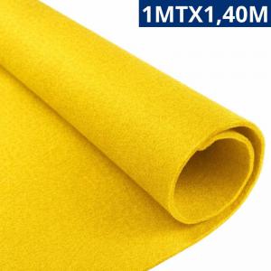 Feltro Amarelo Decorativo 1M X 1,40M Artesanato Diy Alta Qualidade