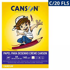 Bloco de Desenho A4 Creme 140G 210X297Mm 20 Folhas para Artistas