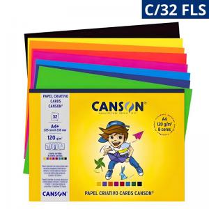Bloco de Papel Criativo A4 Colorido 120G 32 Folhas para Origami e Artesanato