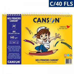 Caderno de Desenho Meu Primeiro Canson 40 Folhas 140G Capa Dura