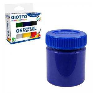 Kit Tinta Guache Escolar Giotto 15Ml com 6 Cores, Ideal para Artes