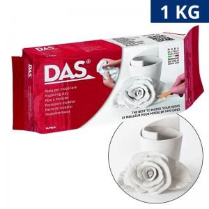 Massa Modelar Cerâmica Fria Branca 1Kg Super Macia Não Tóxica