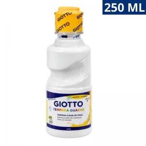 Tinta Guache Escolar Branco Giotto 250Ml Alta Cobertura Lavável