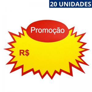Cartaz Promocional Amarelo Splash 10X14Cm Papel Pack com 20 Unidades